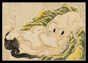 Antique Japanese Shunga Woodblock Prints.