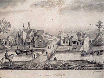 De stad Coevorden (1874), na de sloop van de Bentheimerpoort