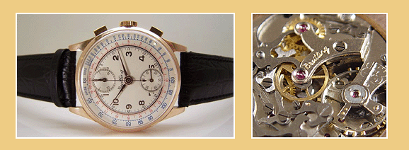 HOOGWAARDIG  18K.Gouden BREITLING - CHRONOGRAAF Horloge.