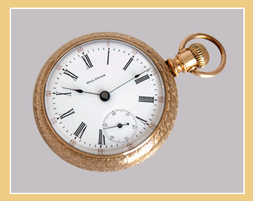 Antiek *Gouden Waltham. ( Railway ) Horloge.  jaar 1902.