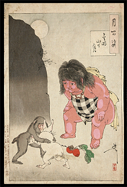 Yoshitoshi - Moon of Kintoki's Mountain - 100 Aspects of the Moon - 1890.