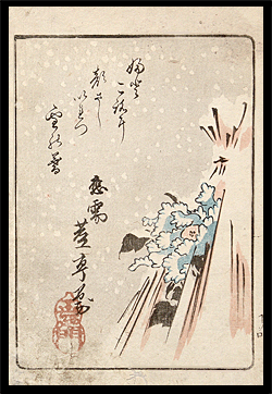 Shunga - Snowy Flowers - Utagawa Toyokuni I.