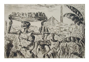 ORIGINELE ETS WEGTREKKENDE AFRIKANEN  -  DAXHELET -  FRANKRIJK.
