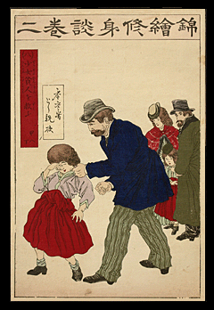 Tsutsui Toshimine - Crying Child - Yokohama-e - c.1883.