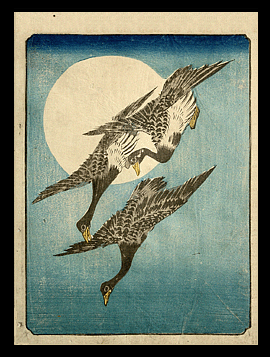 Flying Geese In Moonlight – Utagawa Kuniyoshi - c.1840.