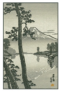 Kleuren Houtsnede Koitsu - Tago Bay.