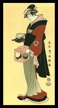 Kleuren Houtsnede Sharaku - Kabuki-Akteur.