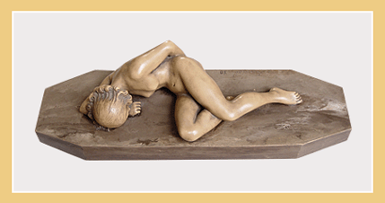 Erotic Ceramic Statue. 'Art Deco' ca.1920.