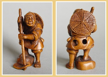 PALMHOUTEN NETSUKE BLIJE BOER.&nbsp;JAPAN.