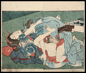 Hiroshige School - Shunga - Origami Figures - c.1850.