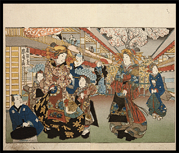 Keisai Eisen - Shunga - Inside The Yoshiwara - c.1838.