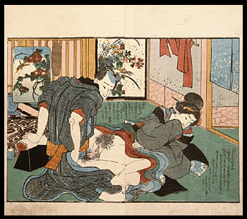 Keisai Eisen - Shunga - Slightly Embarrassed  - c.1838.