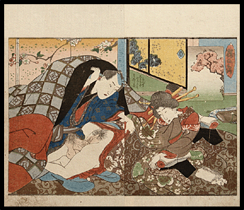 Keisai Eisen - Shunga - Geisha And Customer - c.1838.