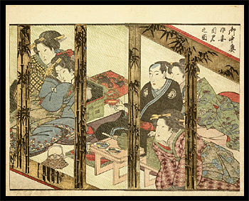 Toyokuni I - Shunga - Watching A Show.