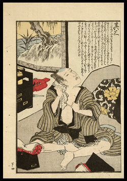 Shunga Toyokuni I - Sweaty Man - c.1823.