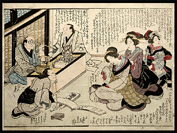 Kuniyasu Shunga - Negotiation - c.1830.