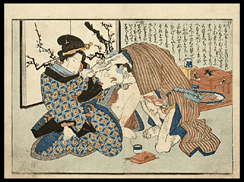 Shigenobu  - Shunga. Impatient Customer - c.1825