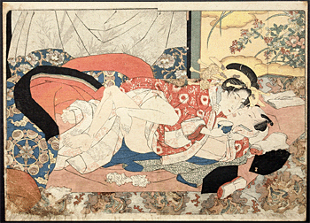 Utagawa Kunisada Shunga - Famous Four Seasons Design - 1827.