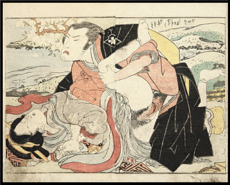 Kunisada - From Behind - c.1840 - Shunga.
