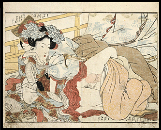 Kunisada - Aristocratic Couple - c.1840 - Shunga.