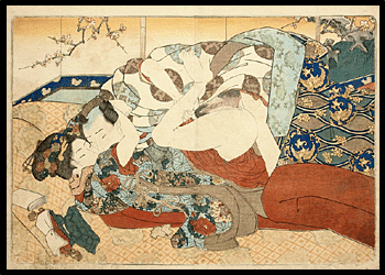 Aristocratic Couple - Kunisada - Genji Of The East - c.1837.