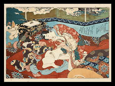 Utagawa Kunisada - Oiran And Client - c.1851.