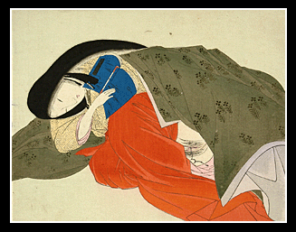Meiji Shunga - Tomioka Eisen - Masturbating Woman - c.1890.
