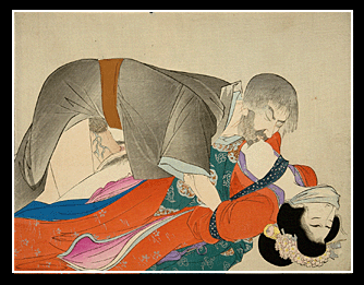 Meiji Shunga - Tomioka Eisen - Rape - c.1890.