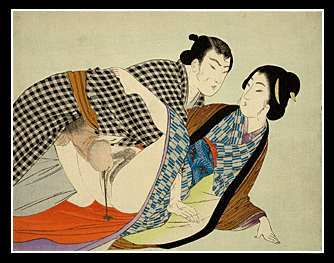 Meiji Shunga - Tomioka Eisen - Scarred Man - c.1890.