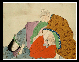 Meiji Shunga - Tomioka Eisen - Old Aristocratic Man - c.1890.