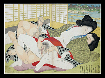 Meiji Shunga - Terazaki Kõgyõ - Hand Job - c.1899.