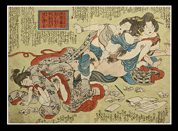 Shunga - Utagawa Kuniyoshi - Foursome - c.1832.