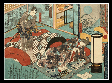 Kunisada - Shunga - Ghost - c.1850.
