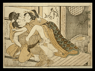 Shunga - Utamaro - Threesome - c.1805.