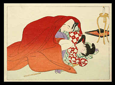 Shunga - Rare Homo-Erotic Design - Gay - Meiji Period - c.1890.