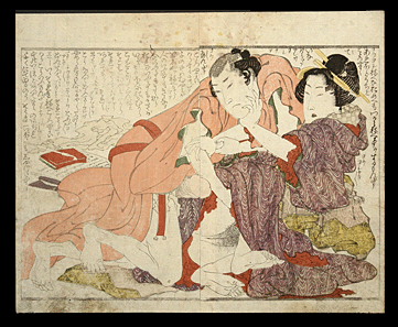 Shunga - Katsushika Hokusai - Unwilling Woman - c.1810s.