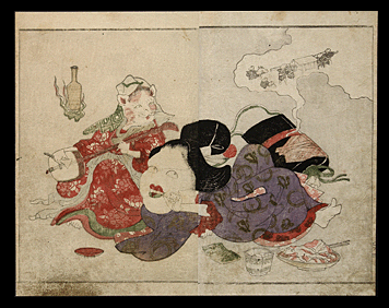 Very Rare Shunga - Hokusai - Phallus Procession - c.1822.
