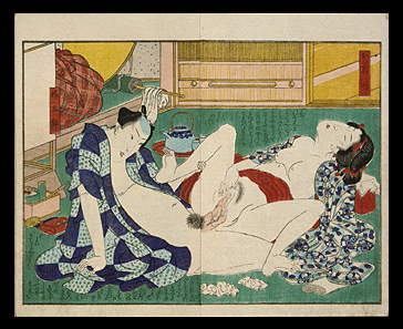 Shunga – Utagawa School – Couple In Living Room - c.1850.