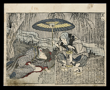 Shunga - Toyokuni I - Tied Woman Near Riverbank - c.1825 -