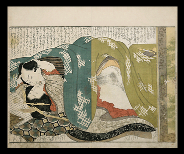 Katsushika Hokusai – Tongue Kissing – The Jewelled Wig – c.1820.