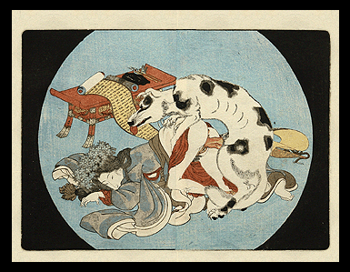 Famous Kunisada – Eight Dog Heroes – Bestiality - Sex With Dog – c.1837.
