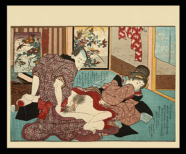 Shunga – Cushion – Keisai Eisen - c.1838.