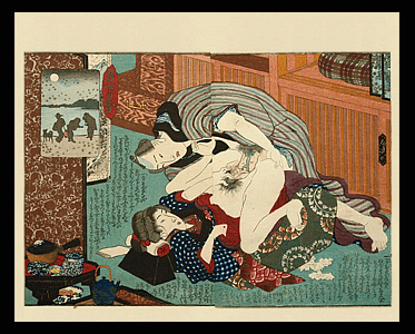 Shunga – From Above – Keisai Eisen - c.1838.