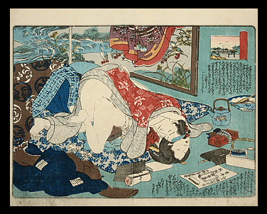 Shunga – Married Couple - Utagawa Kuniyoshi - c.1835.