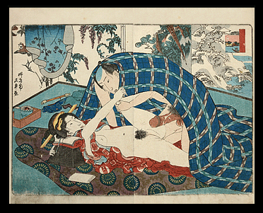 Shunga – Ready For Penetration - Utagawa Kuniyoshi - c.1835.