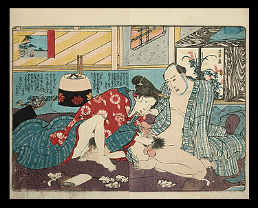 Shunga – Double Handed Masturbation - Utagawa Kuniyoshi - c.1835.