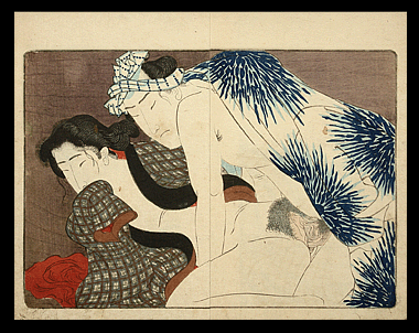 Famous Hiroshige  Kuniyoshi  Labourer & Prostitute  c.1838.