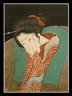 Hiroshige  Kuniyoshi  Excited Woman  c.1838.