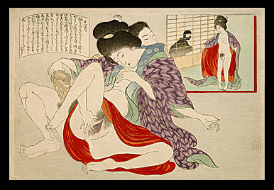 Meiji Shunga – Peeking – c.1894.
