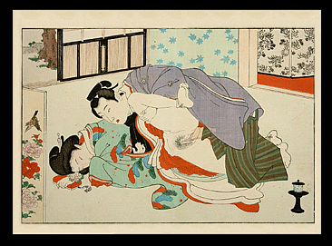 Meiji Period Shunga – Toshihide - Love Couple – c.1890.